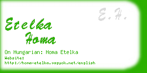 etelka homa business card